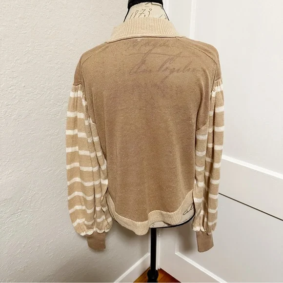 Free People Between the Lines Pullover Striped Knit Sweater - Picture 7 of 10